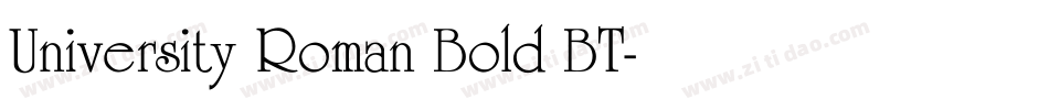 University Roman Bold BT字体转换